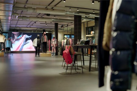 A view inside the BOGNER clothing store